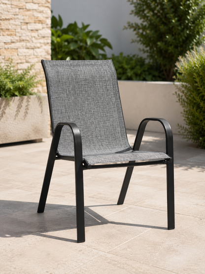 Silla metal y textilina