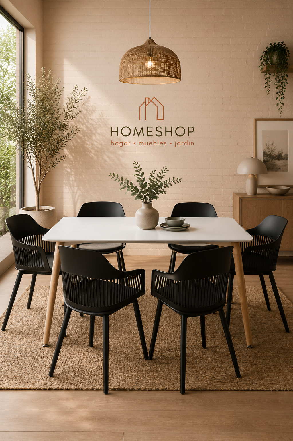 Mesa Eames Blanca 140x90