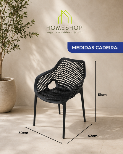 Silla modelo Mosaico con posabrazos