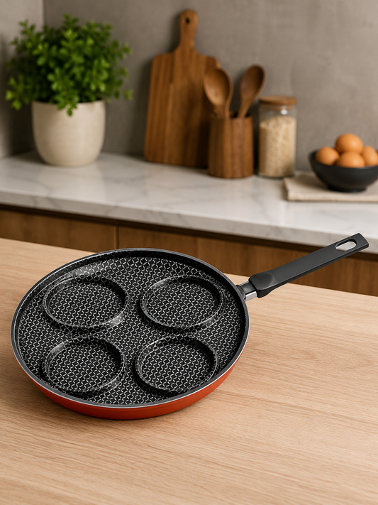 Sartén Para 4 Huevos Rojo