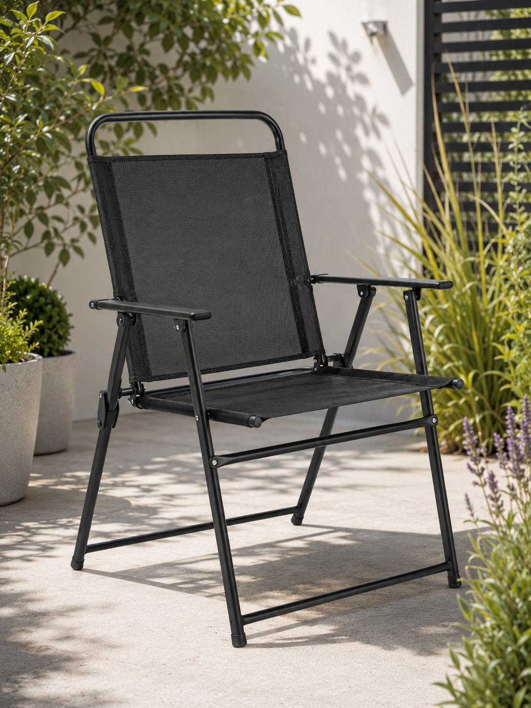 Silla De Camping Plegable Negra