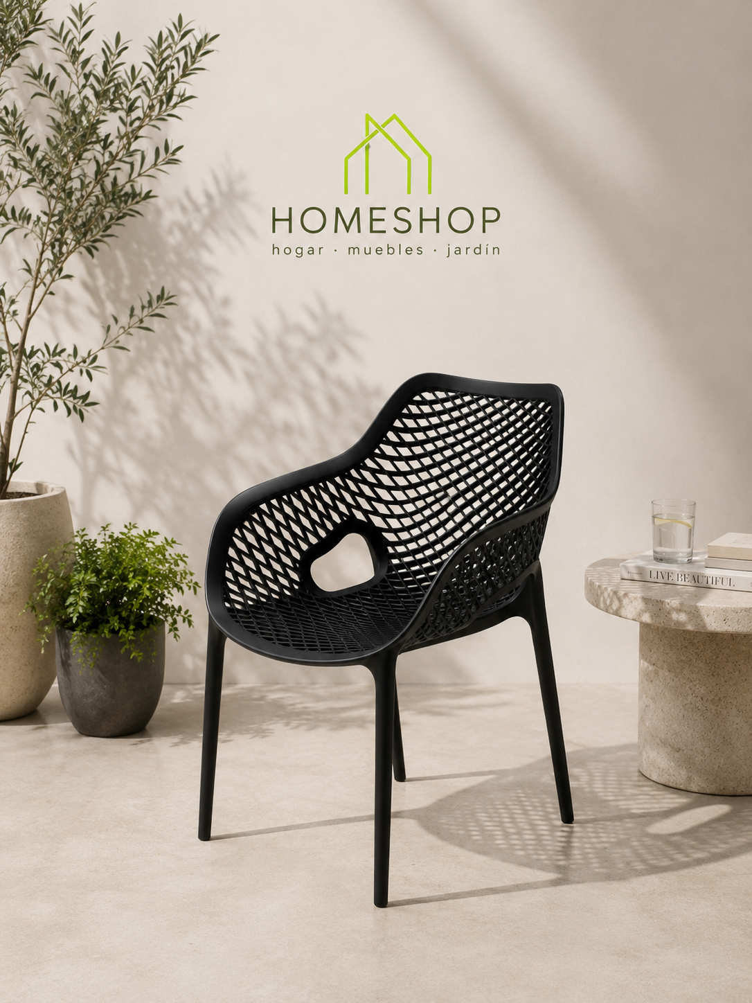 Silla modelo Mosaico con posabrazos