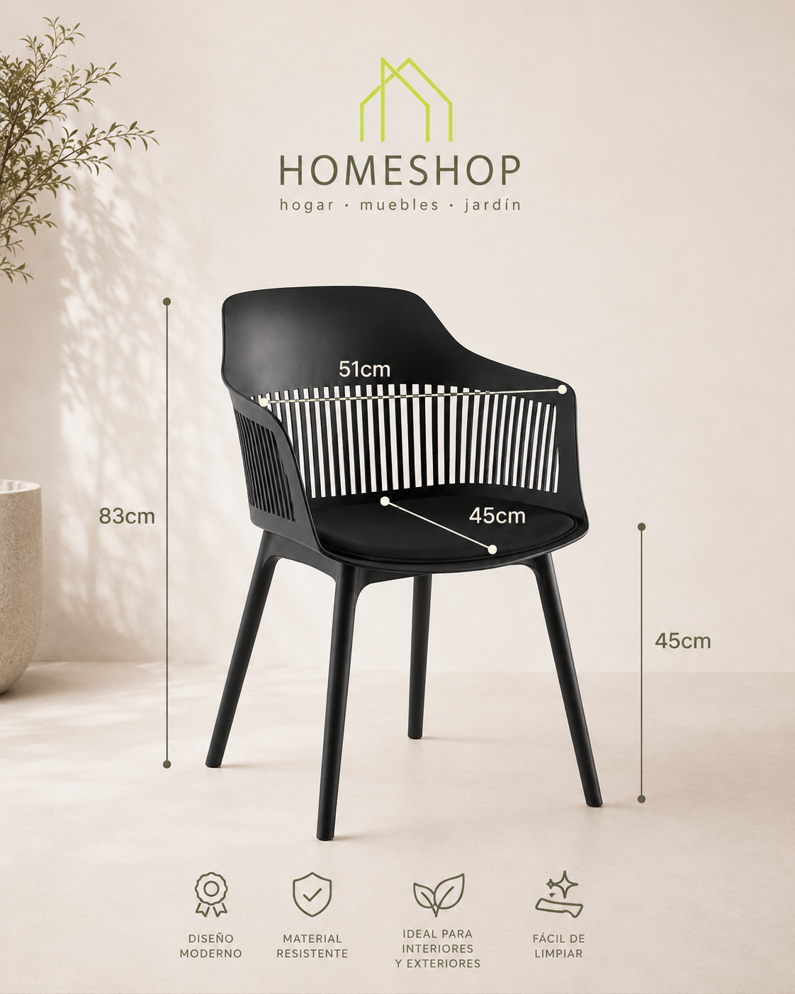 Silla modelo Aurora