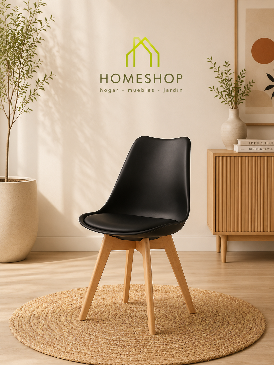 Silla modelo  Eames Acolchonada