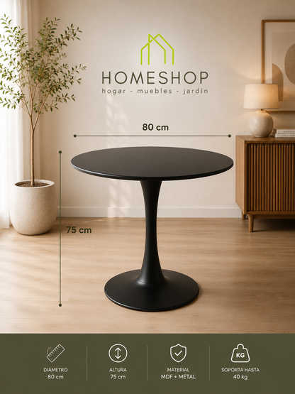 Mesa modelo Tulip diámetro 80 cm.