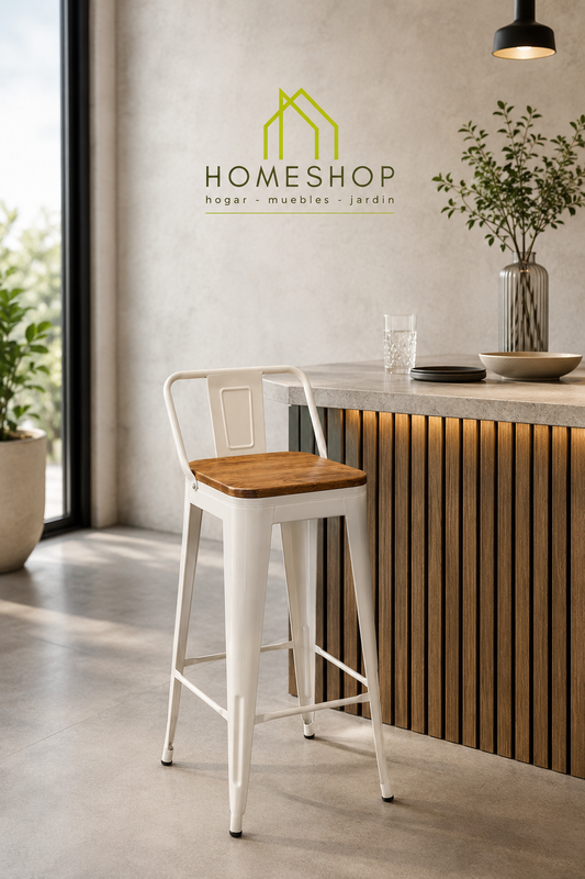 Banqueta Tolix Madera Vintage