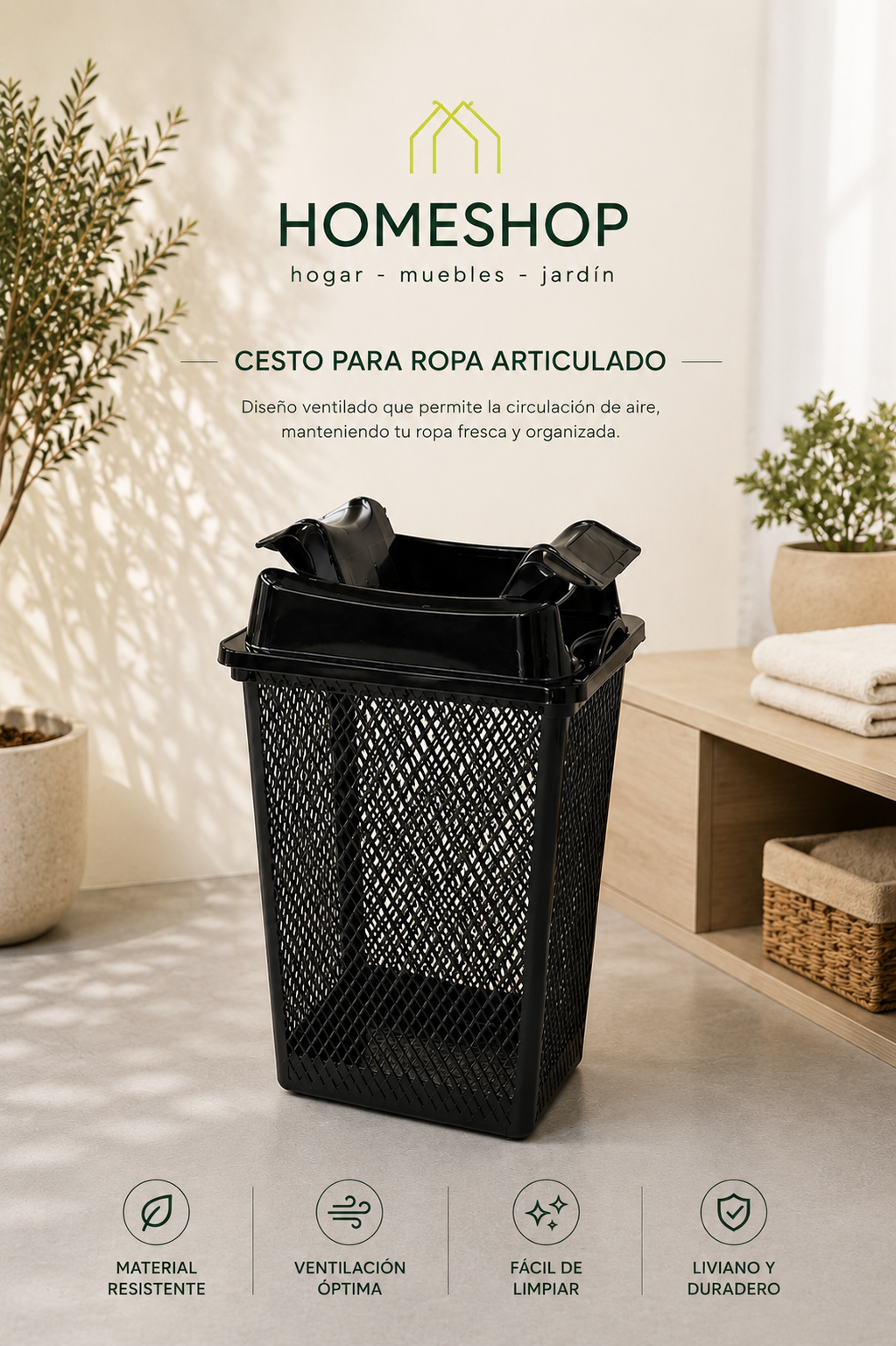 Cesto Para Ropa Articulado