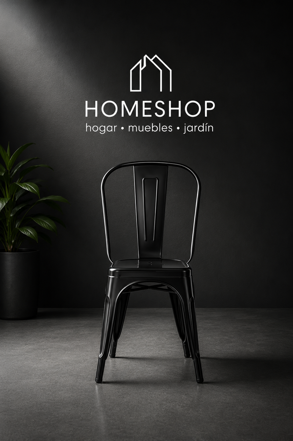 Silla Tolix Gun Metal