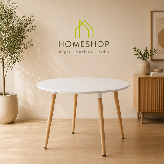 Mesa modelo Eames  diámetro 80 cm.