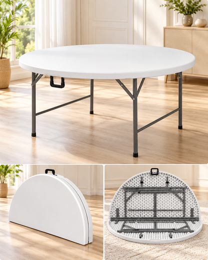 Mesa plegable valija diámetro 122 cm