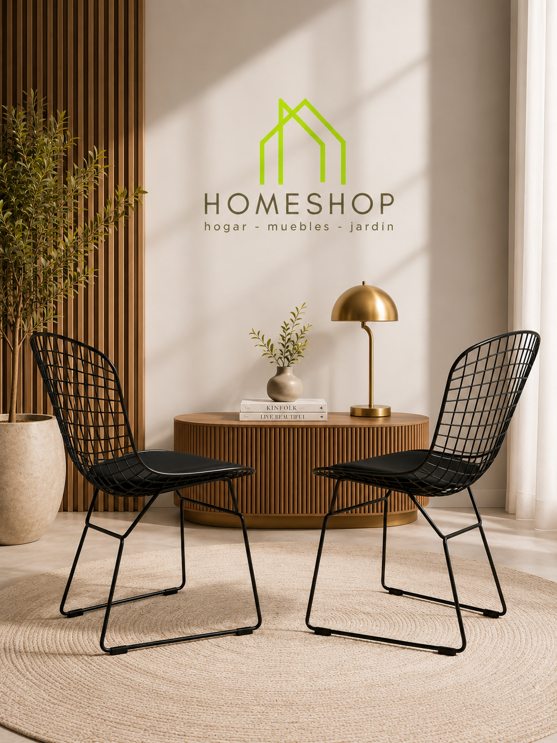 Silla  modelo Bertoia