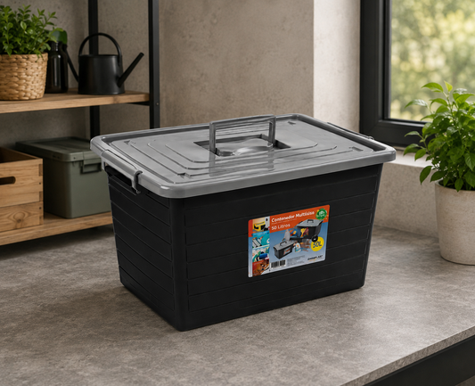Contenedor Multiuso De 50 Litros Con Ruedas