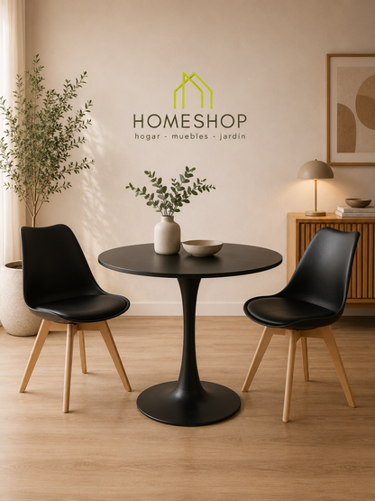Mesa modelo Tulip diámetro 80 cm.