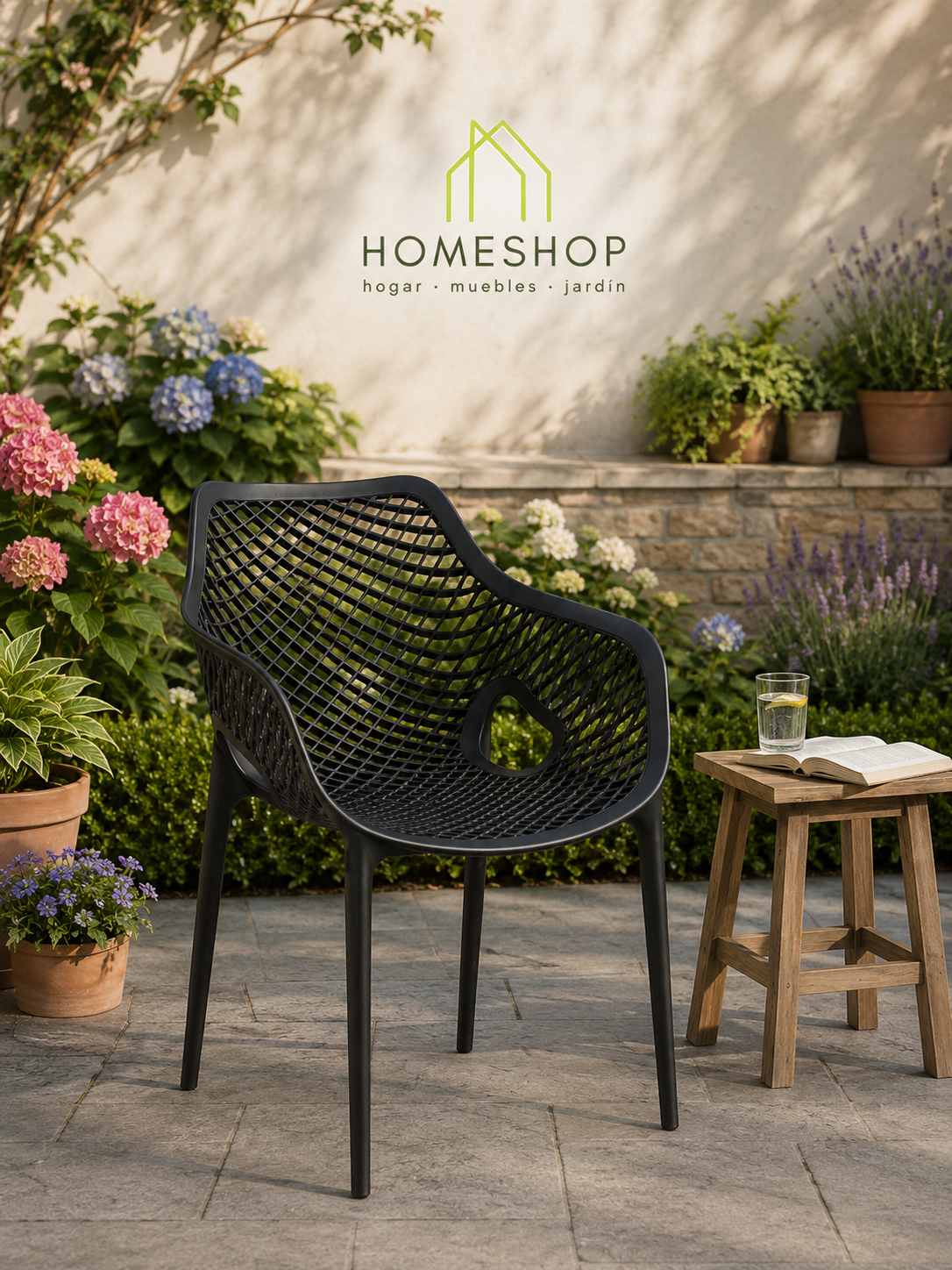 Silla modelo Mosaico con posabrazos
