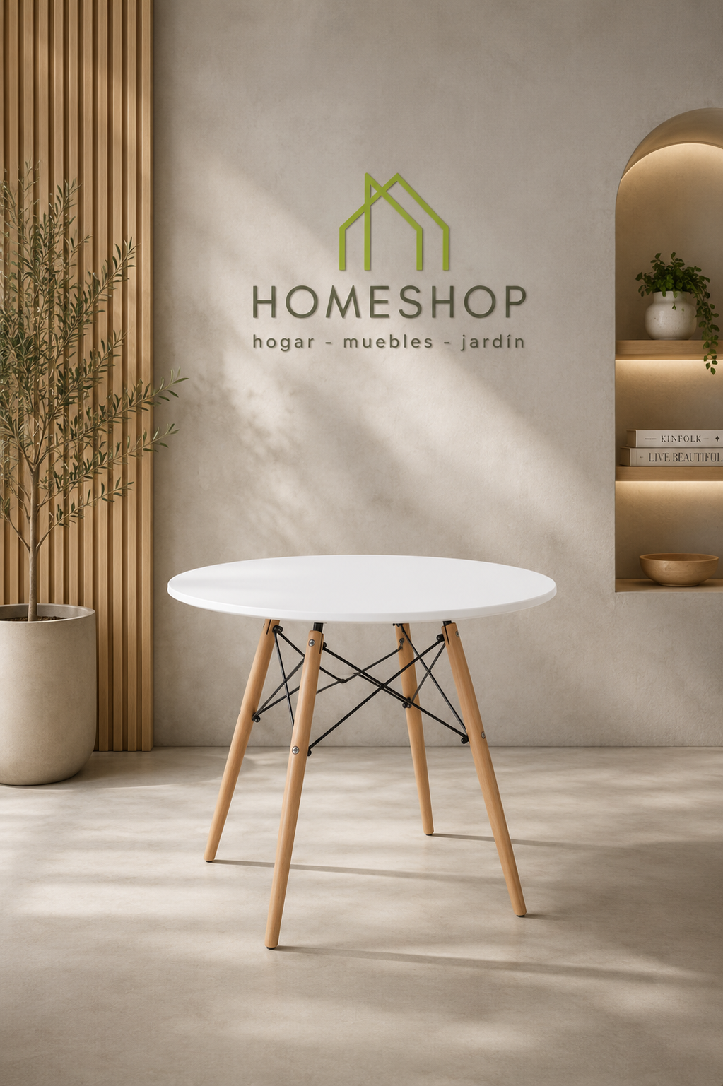 Mesa modelo  Eames Clásica Diámetro 80 cm.