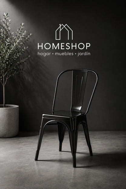 Silla Tolix Gun Metal