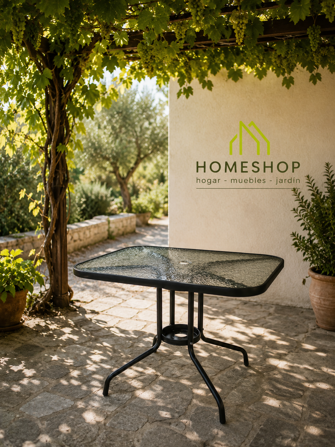 Mesa Para Jardín Con Tapa De Vidrio