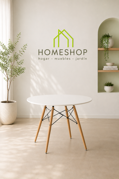 Mesa modelo  Eames Clásica Diámetro 80 cm.