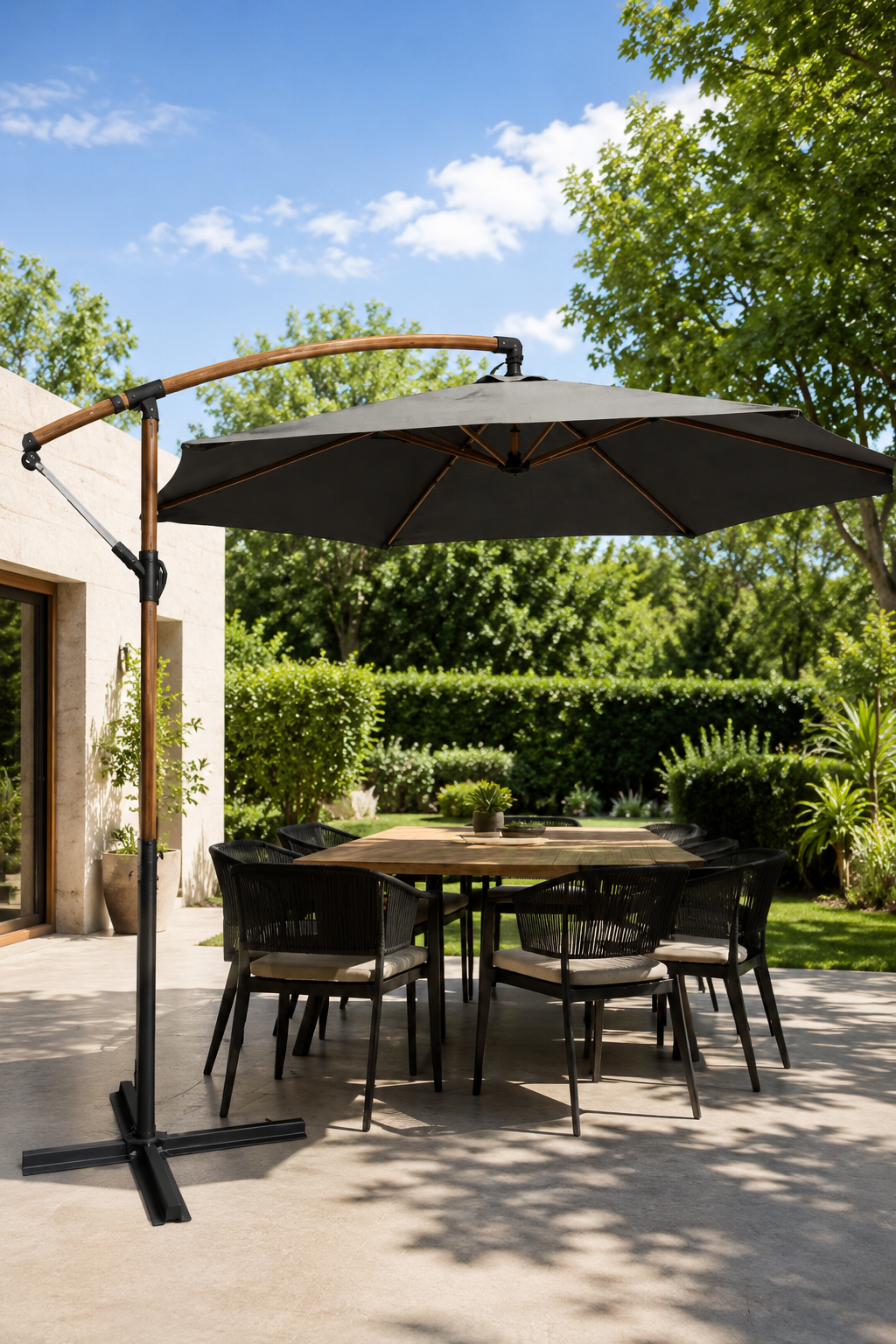 Sombrilla Parasol Para Jardín Con Manivela