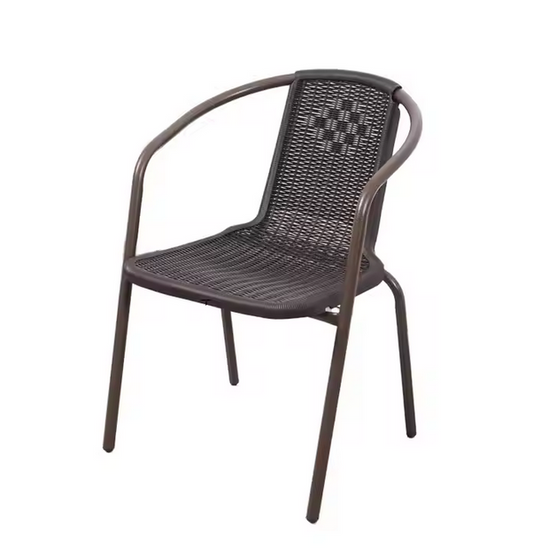 Silla En Metal Y Ratán